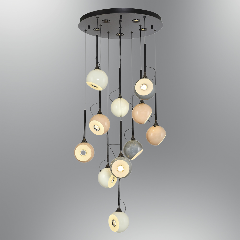 Platin-Karışık Akrilik LED Avize 60x160 cm — görsel 4