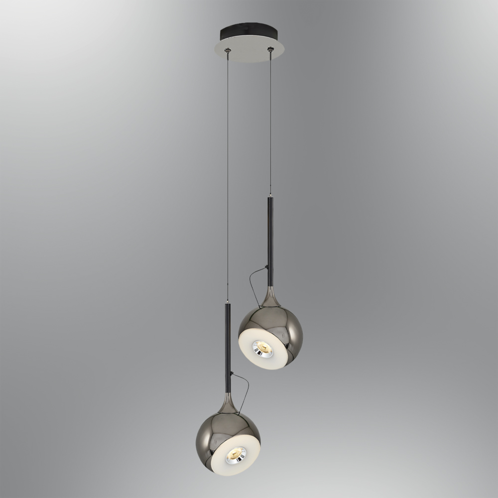 Platin-Karışık Akrilik LED Avize 22x120 cm — görsel 4