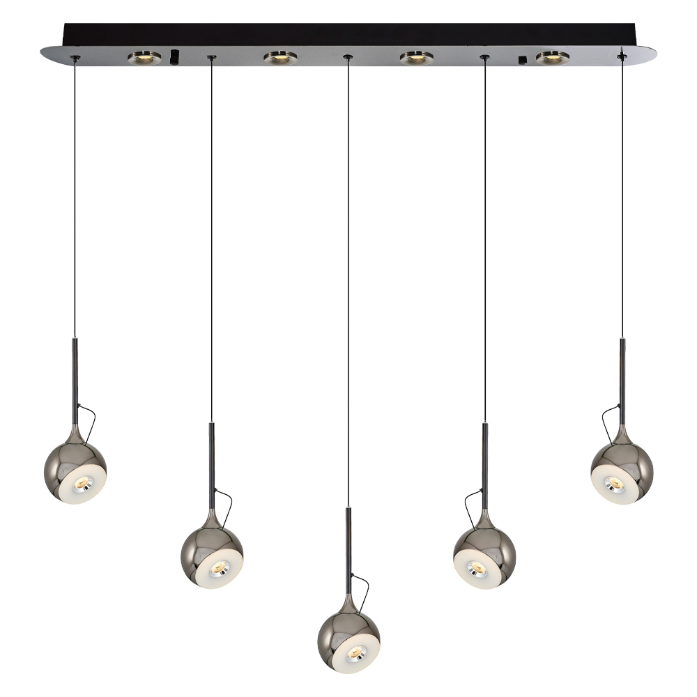 Platin-Karışık Akrilik LED Avize 92x120 cm — görsel 3