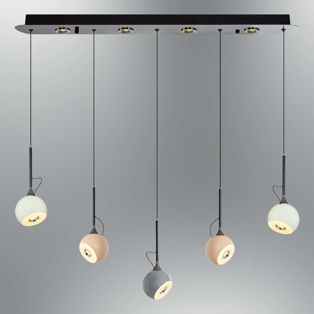 Platin-Karışık Akrilik LED Avize 92x120 cm — görsel 4