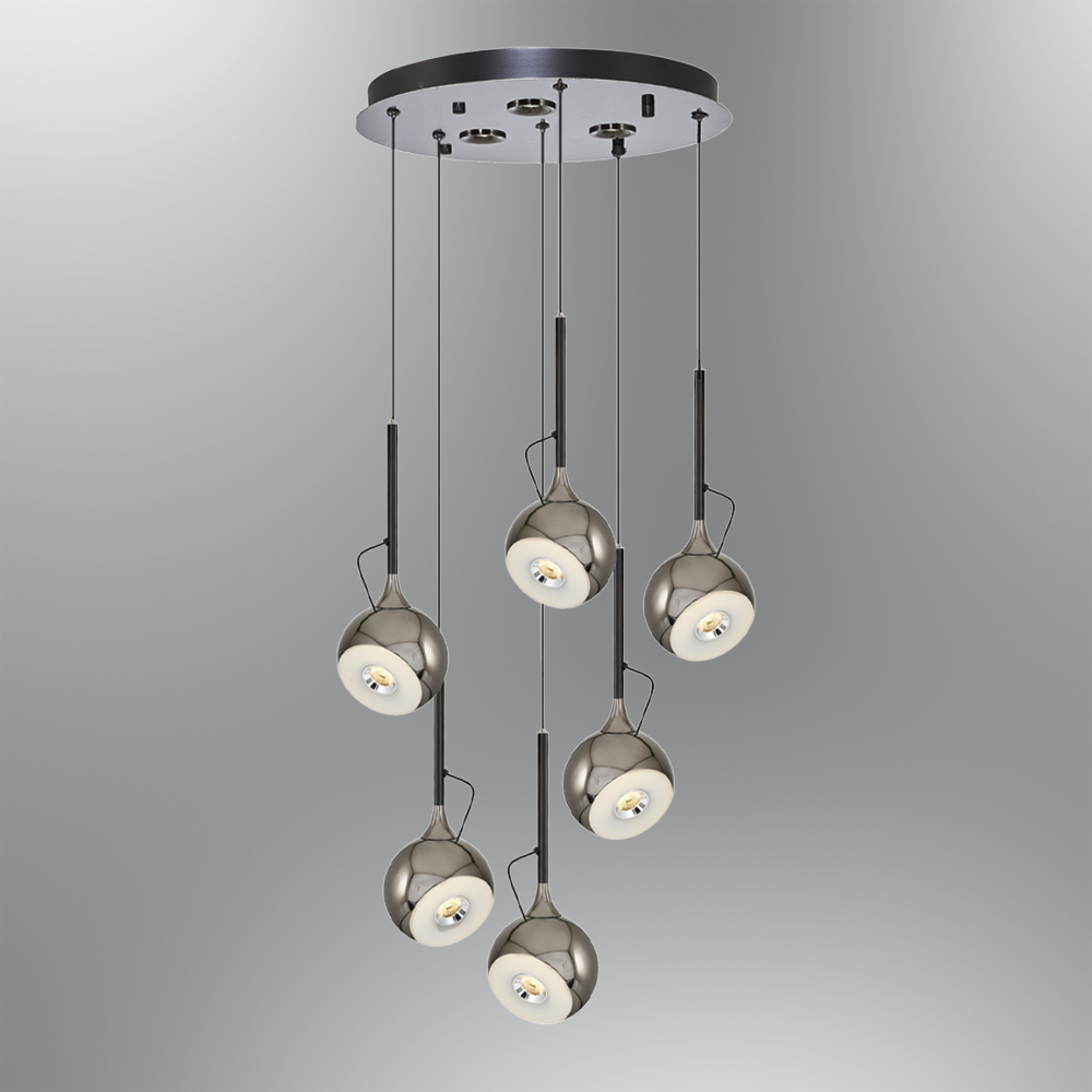Platin-Karışık Akrilik LED Avize 40x120 cm — görsel 4
