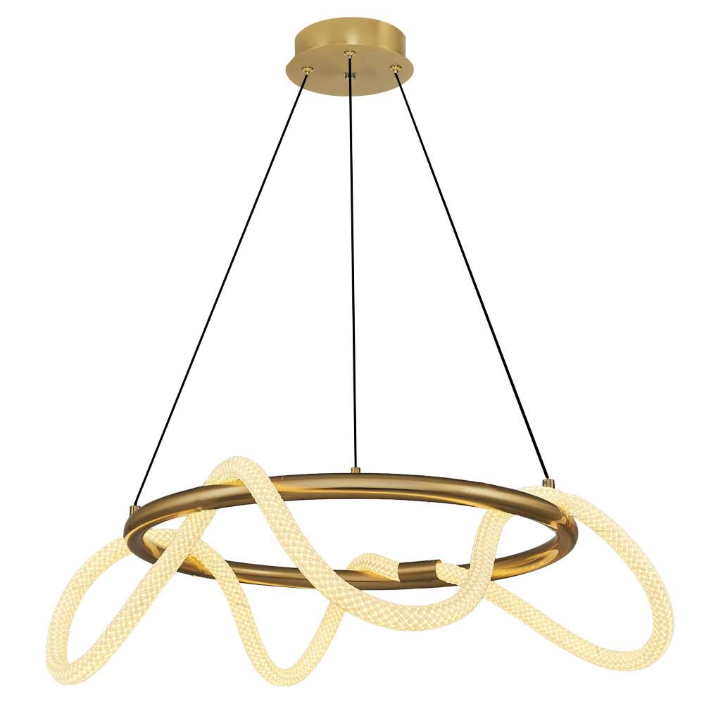 Siyah-Eskitme Akrilik LED Avize 76x120 cm — görsel 4