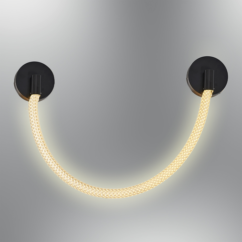 Siyah-Eskitme Akrilik LED Aplik 50x5 cm — görsel 5