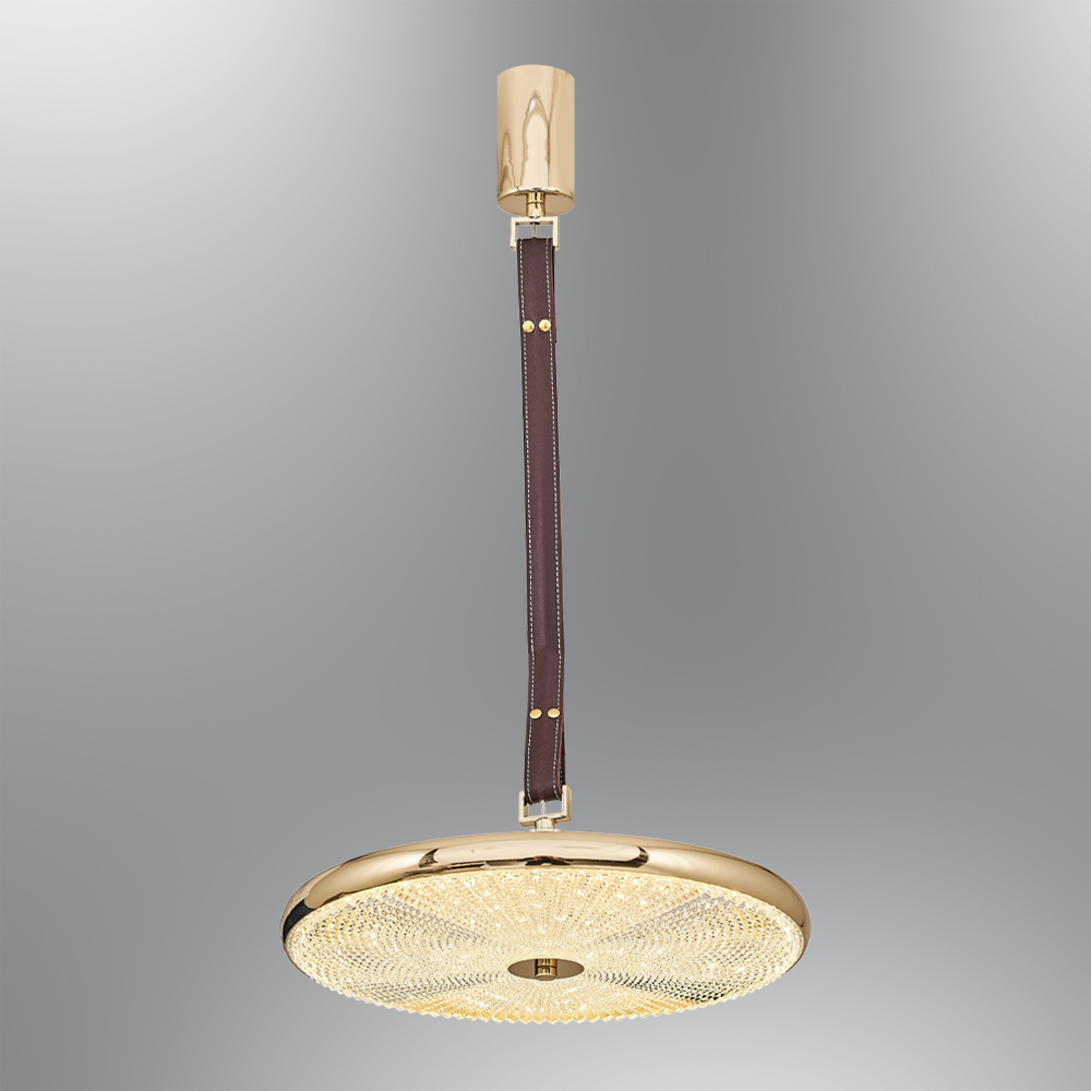 Sarı-Platin Akrilik LED Avize 40x180 cm — görsel 4