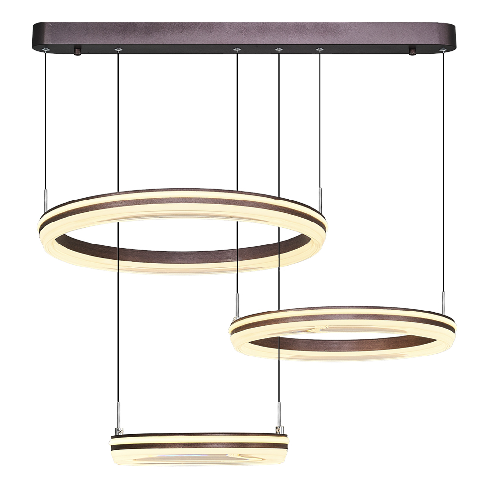 Sarı-Kahve Akrilik LED Avize 75x120 cm — görsel 3