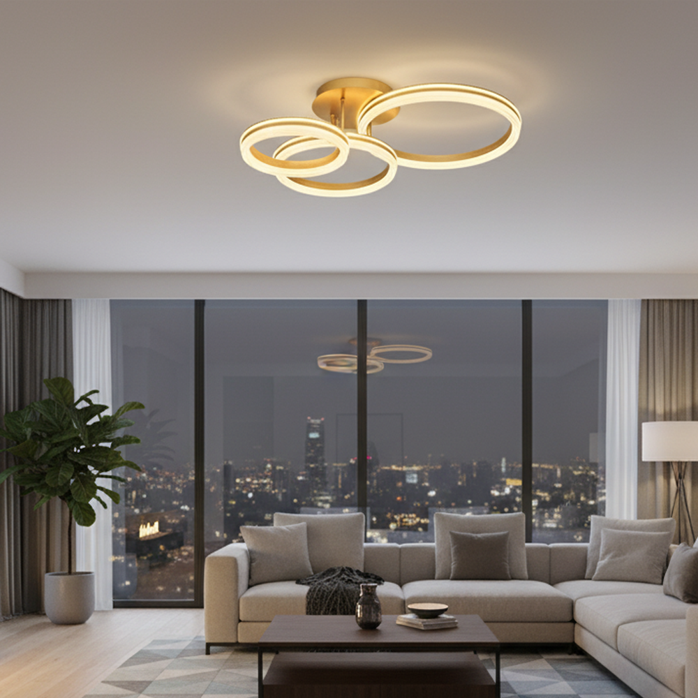 Sarı Akrilik LED Plafonyer 80x15 cm — görsel 4
