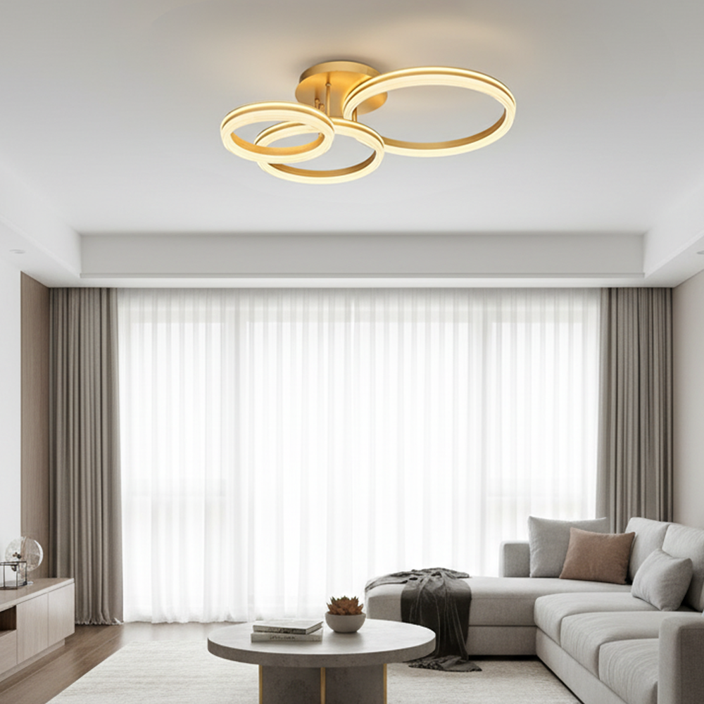 Sarı Akrilik LED Plafonyer 80x15 cm — görsel 6