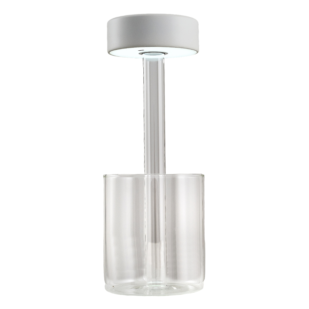 Beyaz-Sarı Cam LED Masa Lambası 13x35 cm Beyaz-Sarı Cam LED Masa Lambası 13x35 cm
