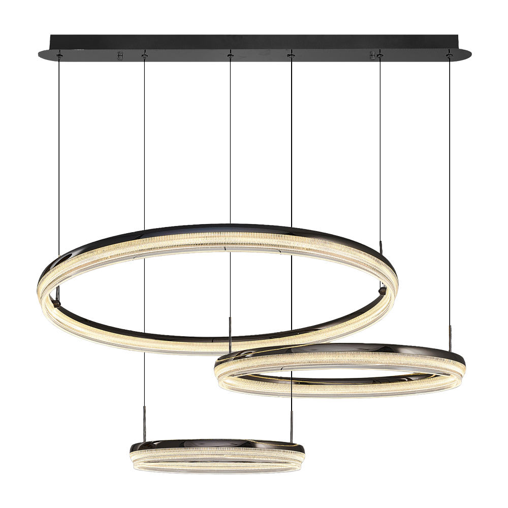Sarı-Platin Akrilik LED Avize 95x120 cm (134w) — görsel 4