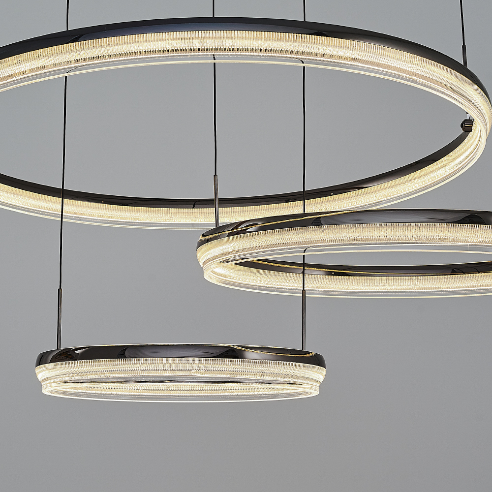 Sarı-Platin Akrilik LED Avize 95x120 cm (134w) — görsel 5