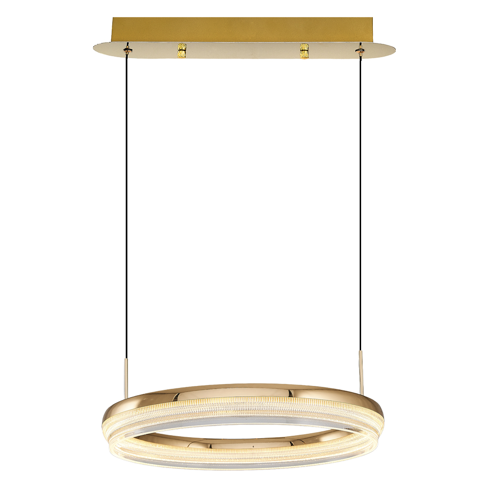 Sarı-Platin Akrilik LED Avize 40x120 cm — görsel 2