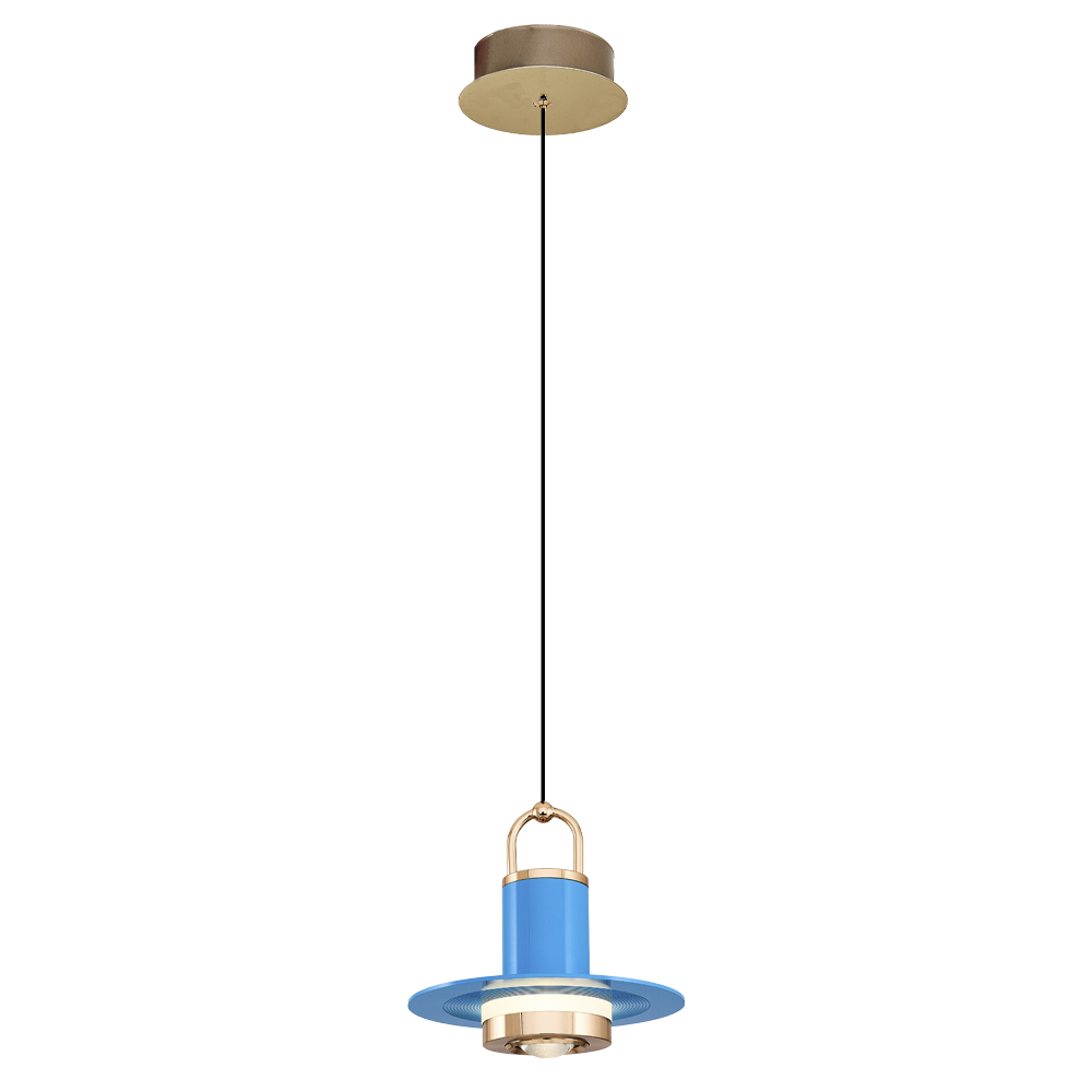 Beyaz-Mavi Akrilik LED Avize 17x120 cm — görsel 4