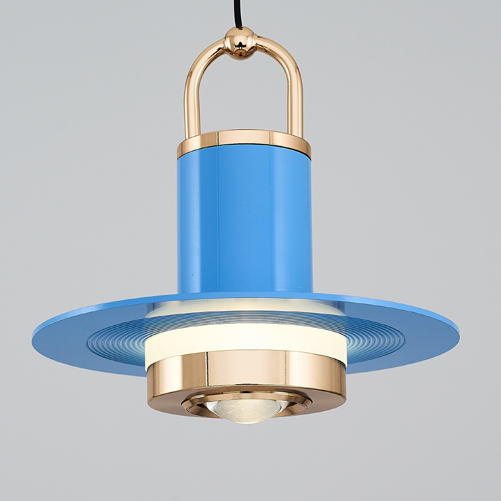 Beyaz-Mavi Akrilik LED Avize 17x120 cm — görsel 5