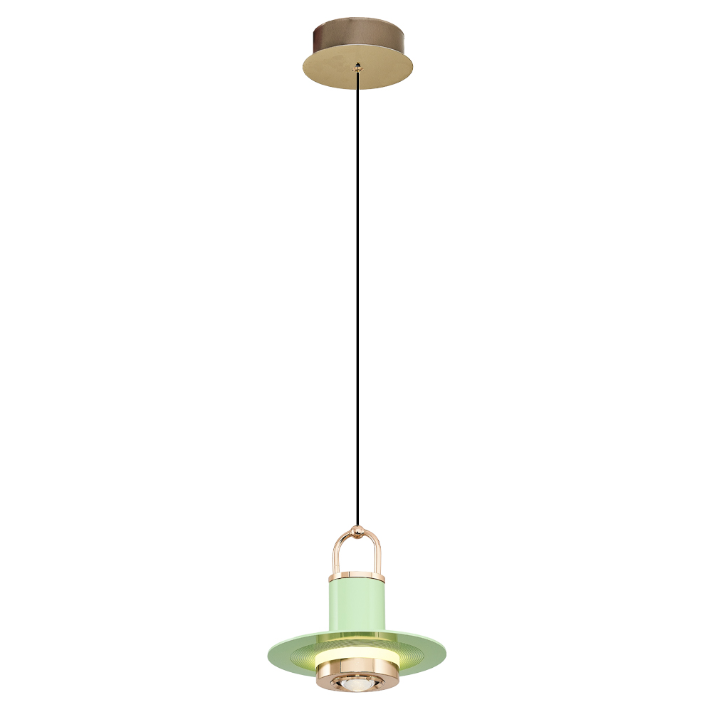 Beyaz-Mavi Akrilik LED Avize 17x120 cm — görsel 7
