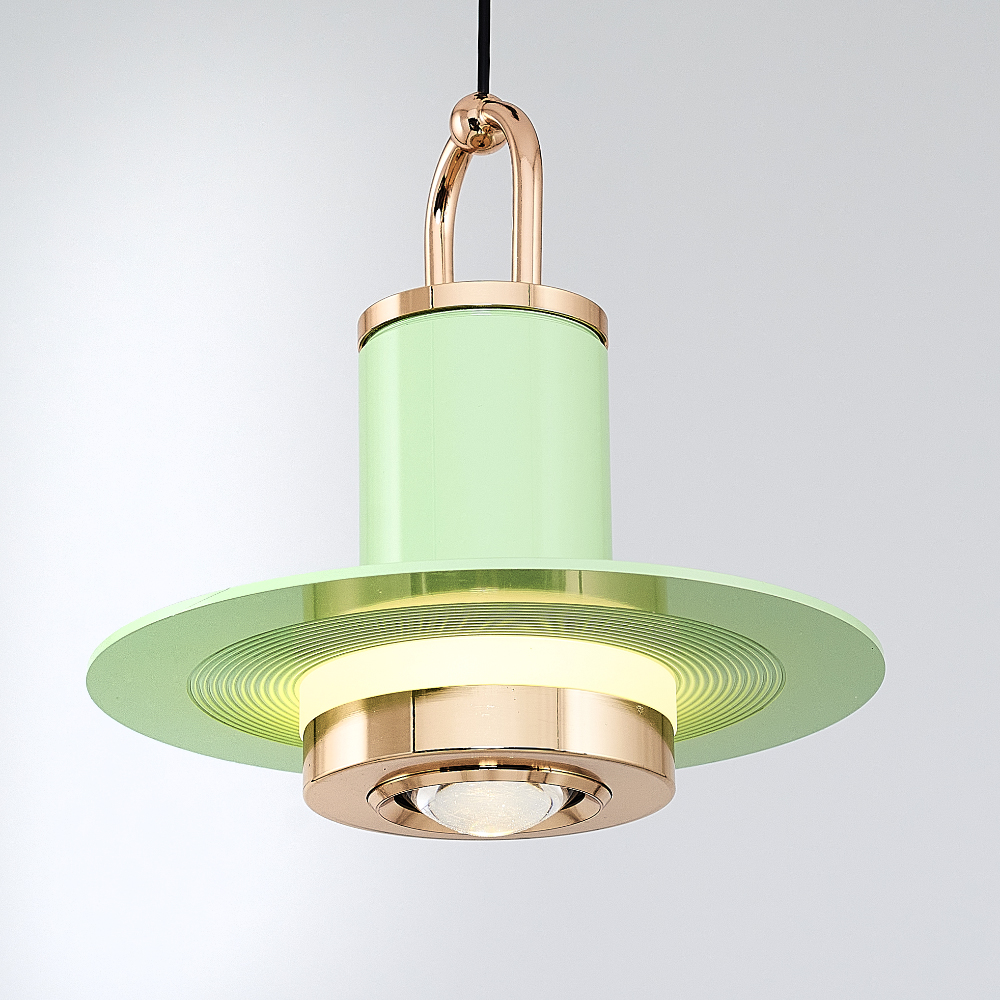 Beyaz-Mavi Akrilik LED Avize 17x120 cm — görsel 8