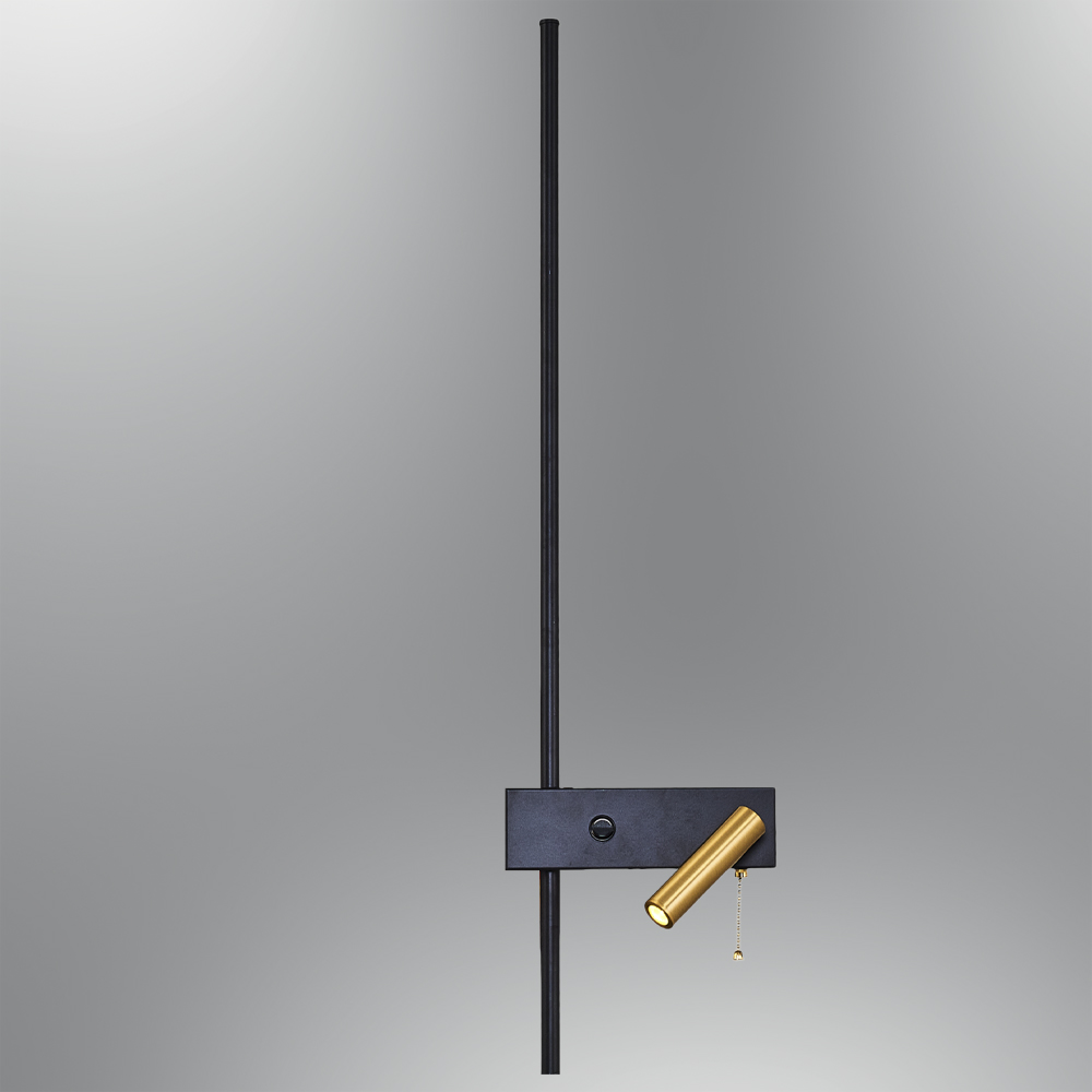Siyah-Eskitme Akrilik LED Aplik 20x80 cm