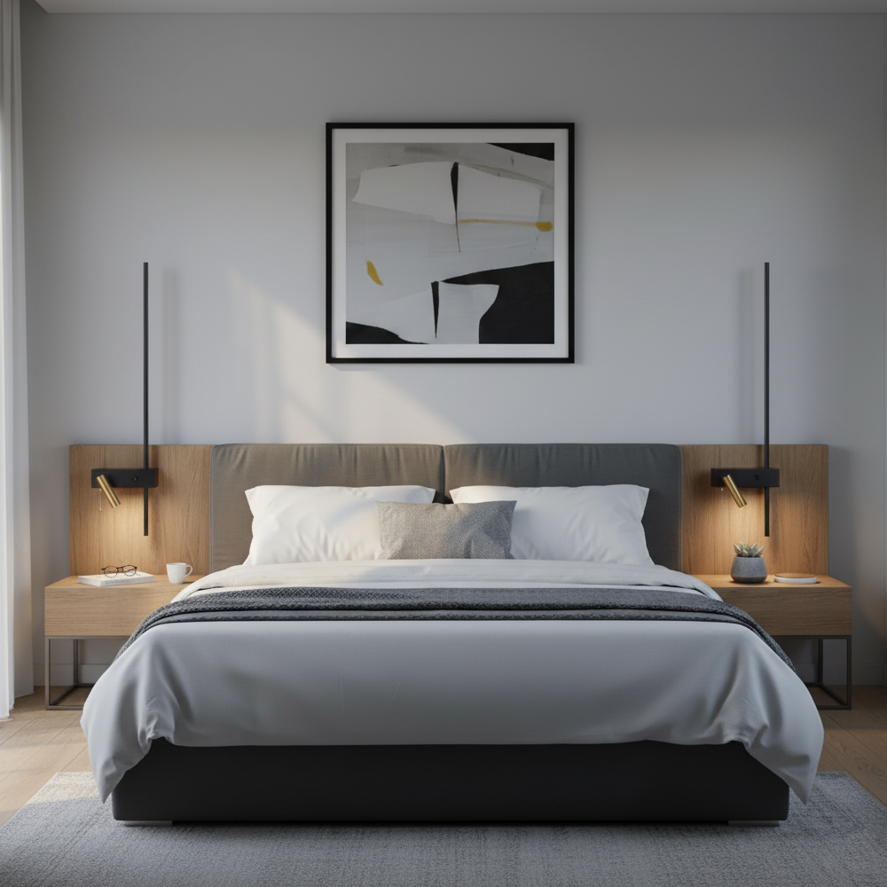 Siyah-Eskitme Akrilik LED Aplik 20x80 cm — görsel 5