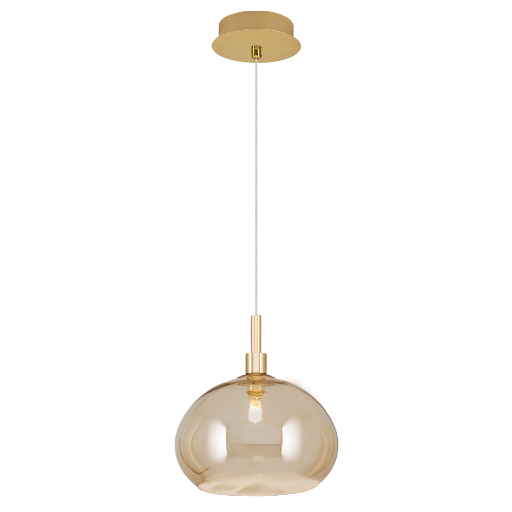 1 Kollu Amber-Gri Cam Avize 22x120 cm 1 Kollu Amber-Gri Cam Avize 22x120 cm