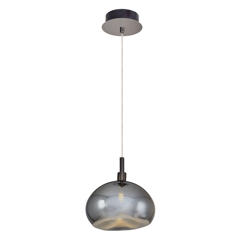 1 Kollu Amber-Gri Cam Avize 22x120 cm — görsel 6