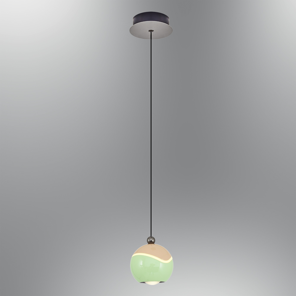 Beyaz-Yeşil Akrilik LED Avize 10x120 cm — görsel 6