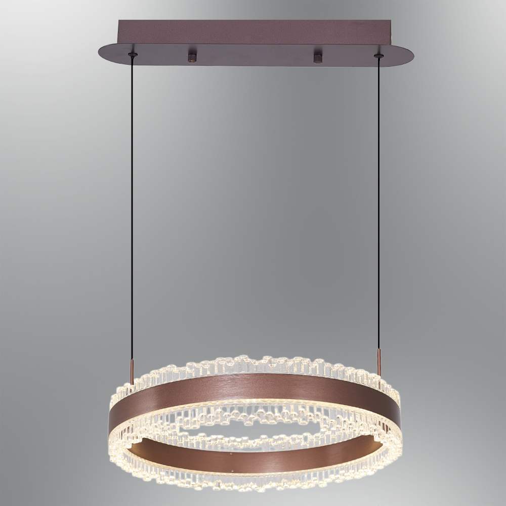 Sarı-Kahve Akrilik LED Avize 40x120 cm (20w) — görsel 4