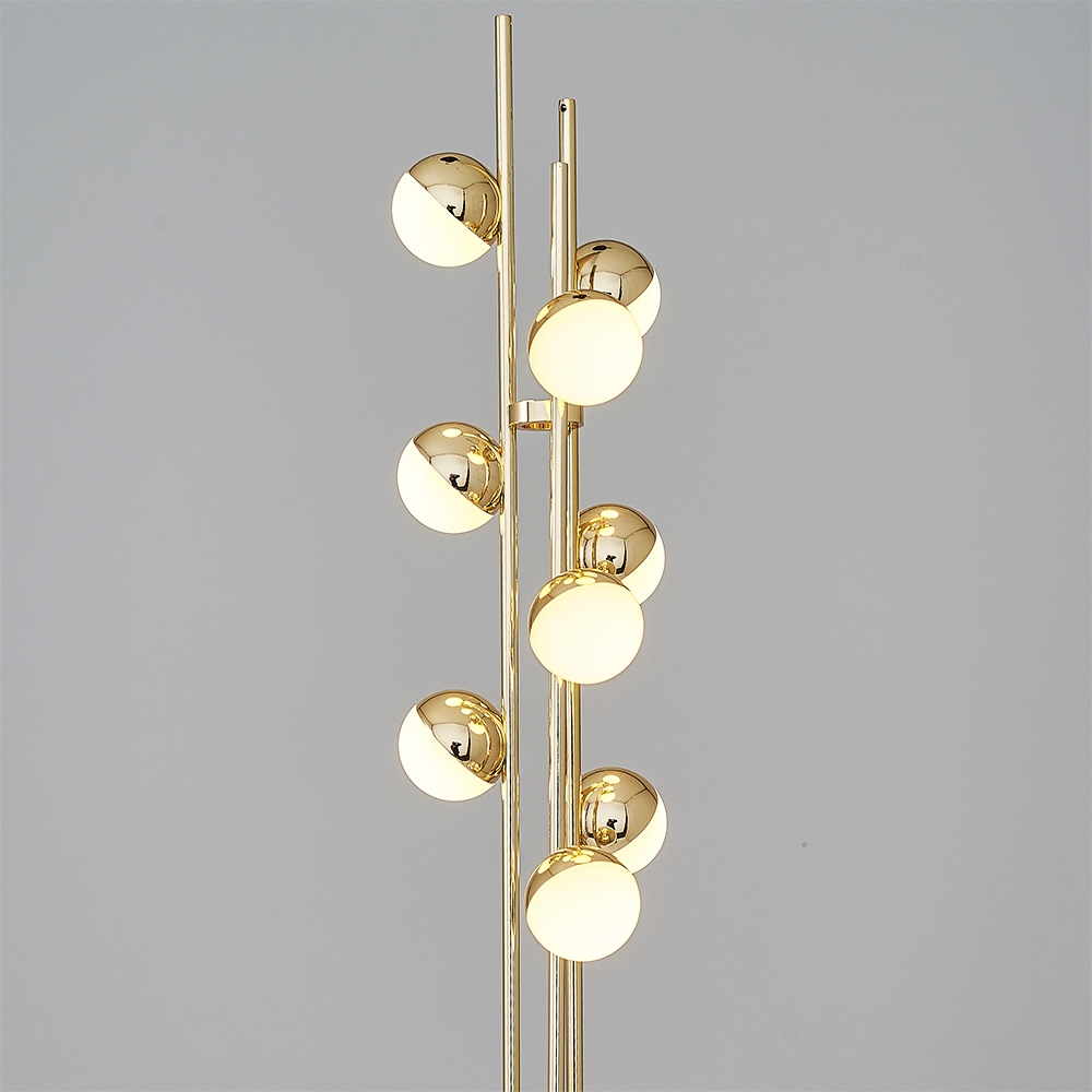Sarı-Platin Akrilik LED Lambader 23x170 cm — görsel 3