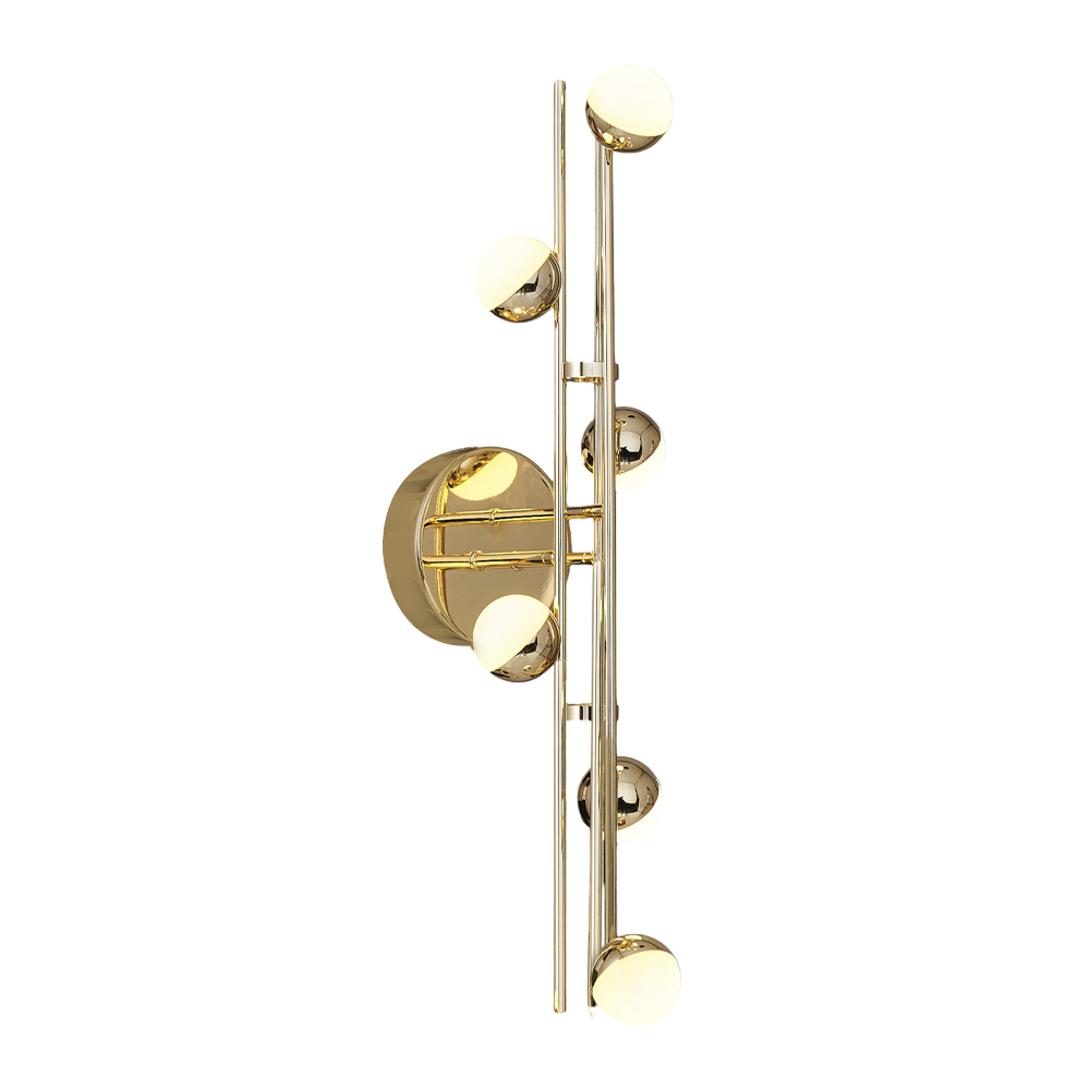 Sarı-Platin Akrilik LED Aplik 12x53 cm