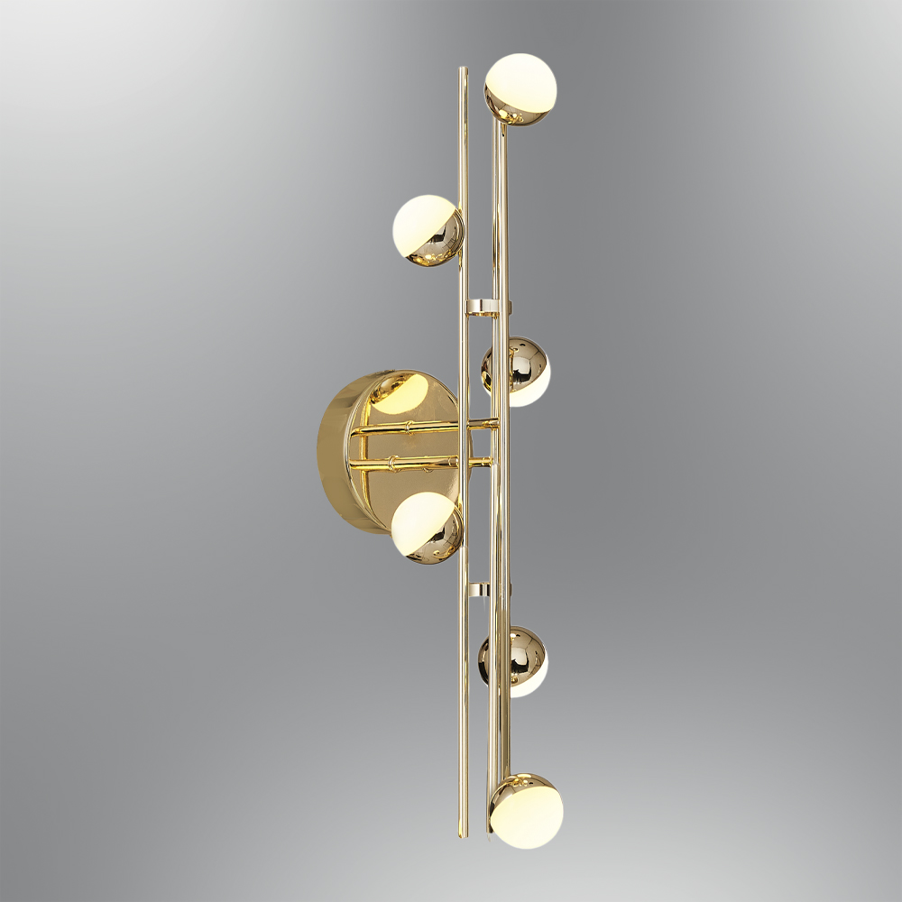 Sarı-Platin Akrilik LED Aplik 12x53 cm — görsel 4