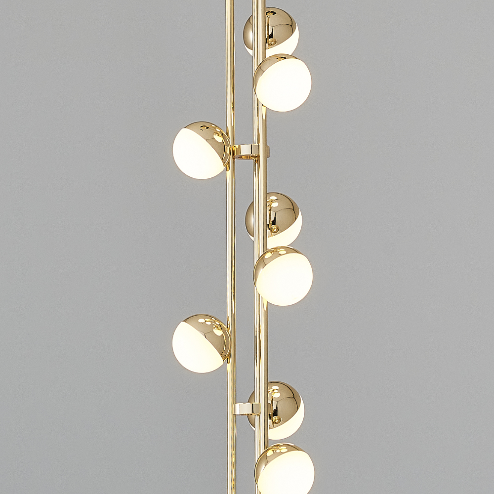 Sarı-Platin Akrilik LED Avize 12x120 cm — görsel 3