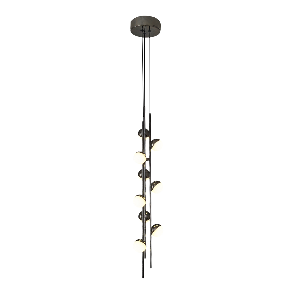 Sarı-Platin Akrilik LED Avize 12x120 cm — görsel 4