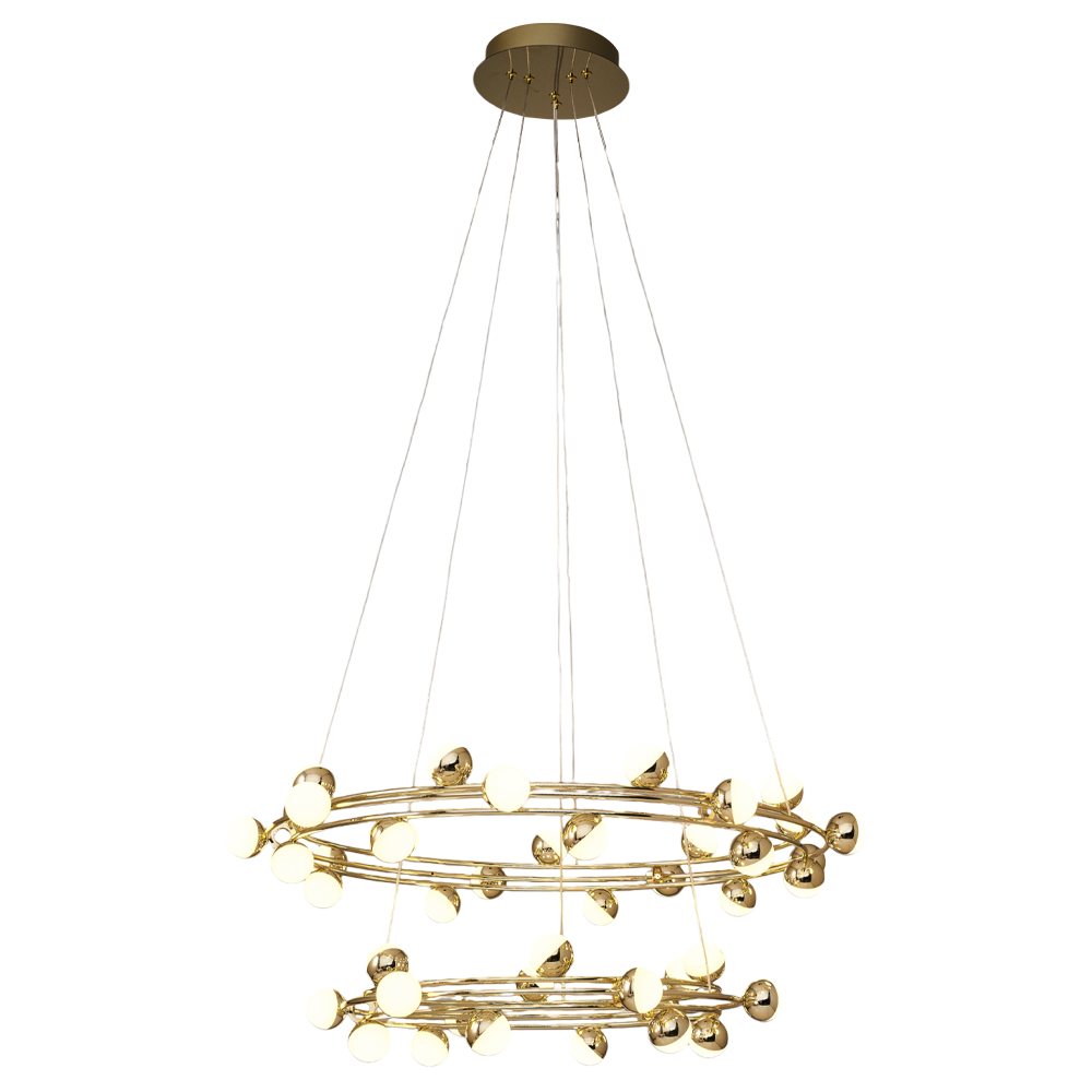 Sarı-Platin Akrilik LED Avize 75x150 cm — görsel 2