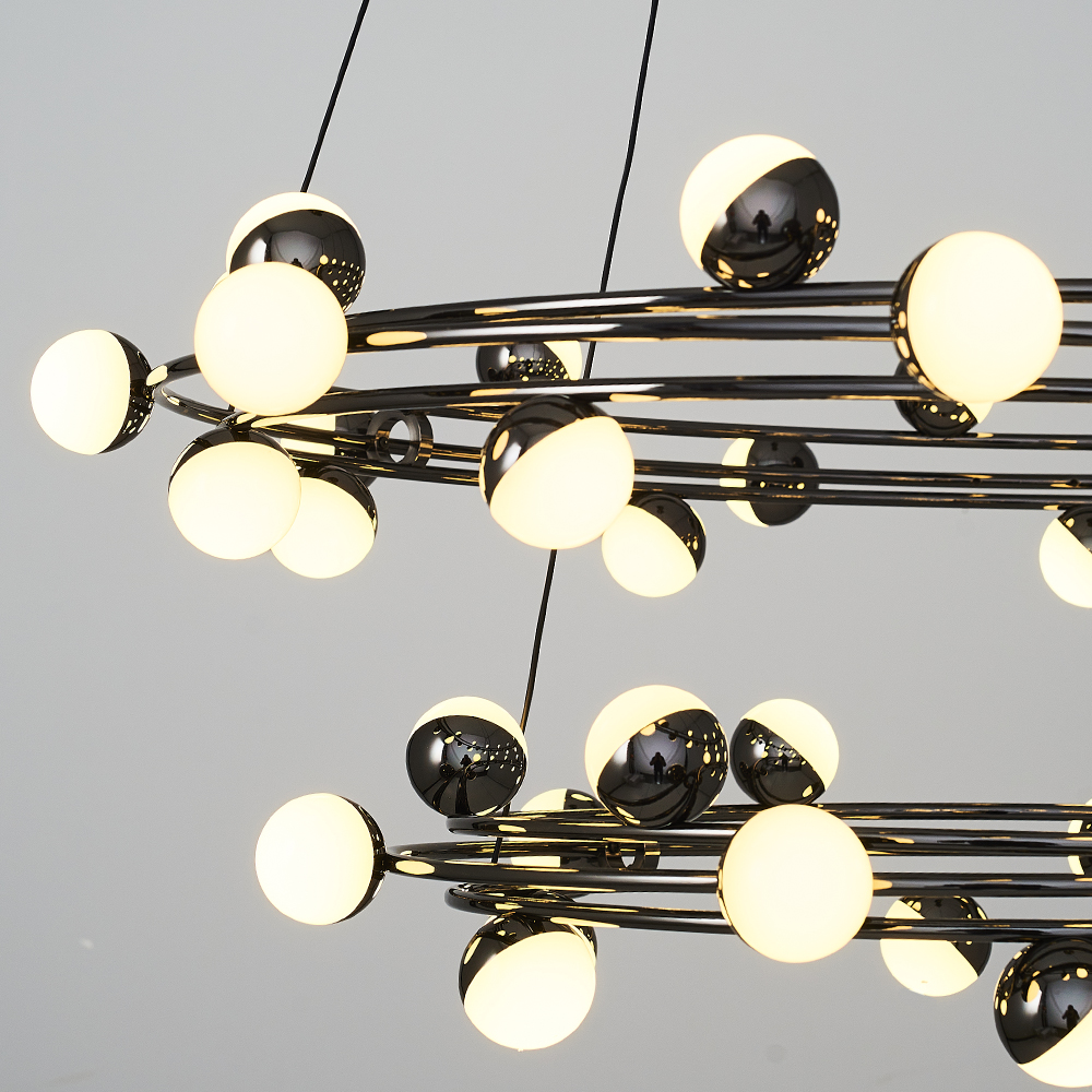 Sarı-Platin Akrilik LED Avize 75x150 cm — görsel 6