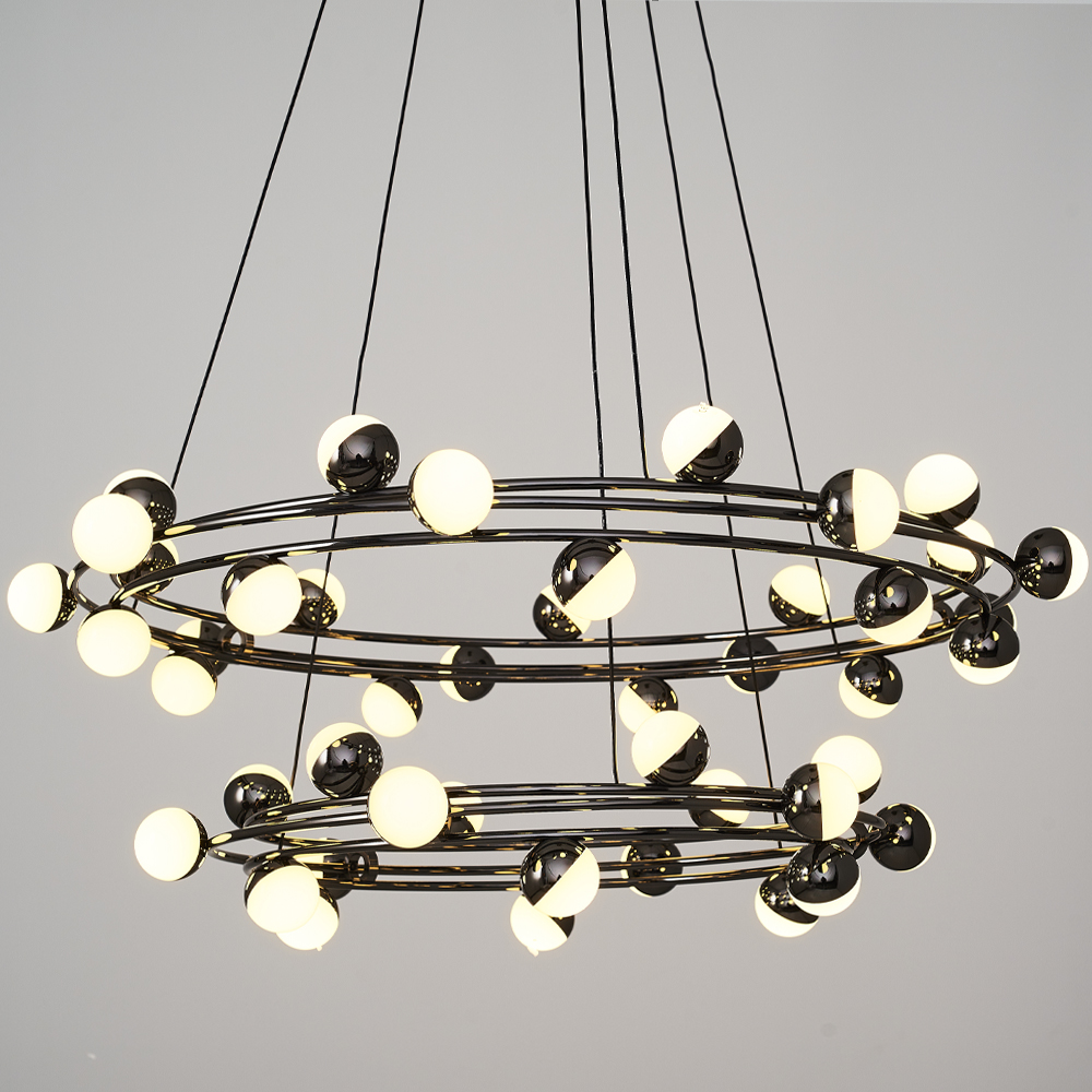 Sarı-Platin Akrilik LED Avize 75x150 cm — görsel 7