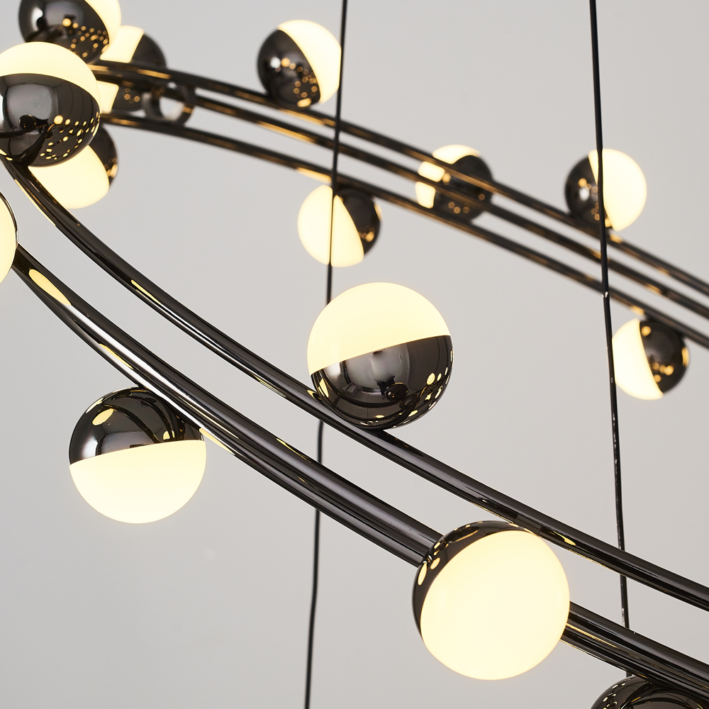 Sarı-Platin Akrilik LED Avize 75x150 cm — görsel 8