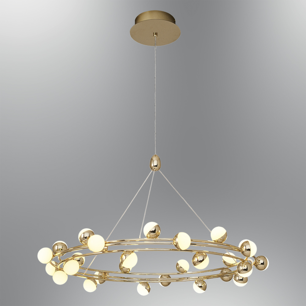 Jaune-Platine Acrylique LED Lustre 77x150 cm Sarı-Platin Akrilik LED Avize 77x150 cm