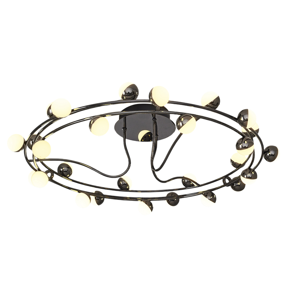 Sarı-Platin Akrilik LED Plafonyer 77x20 cm — görsel 4