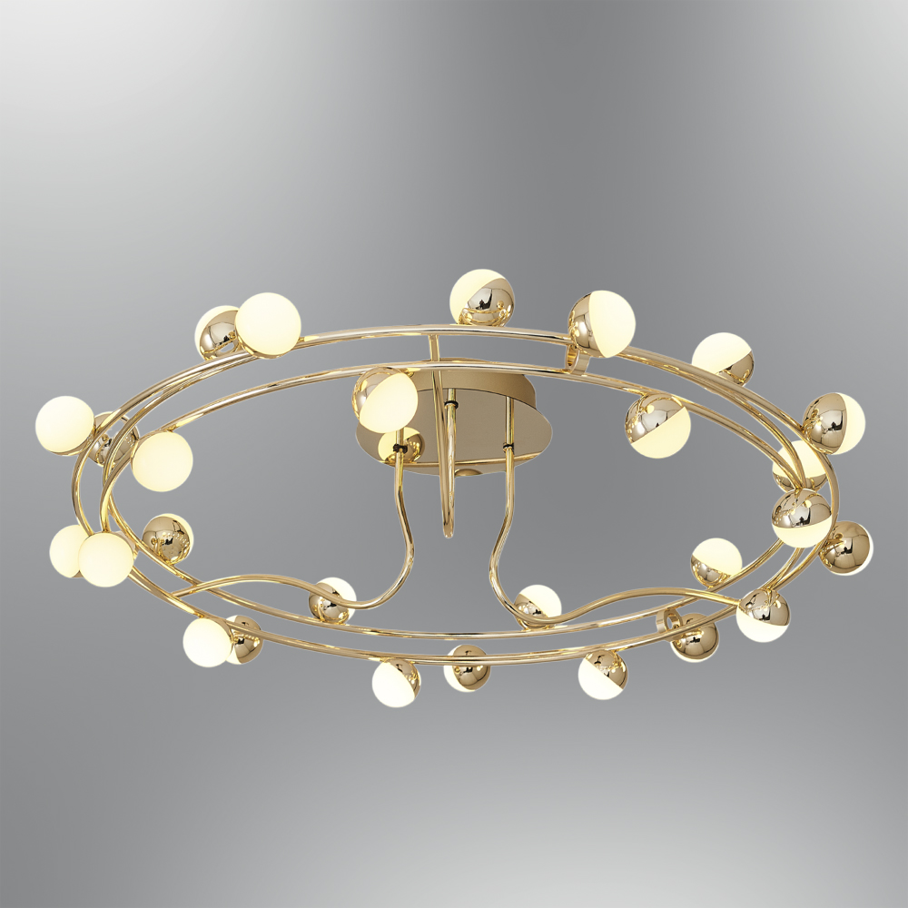 Sarı-Platin Akrilik LED Plafonyer 77x20 cm — görsel 6