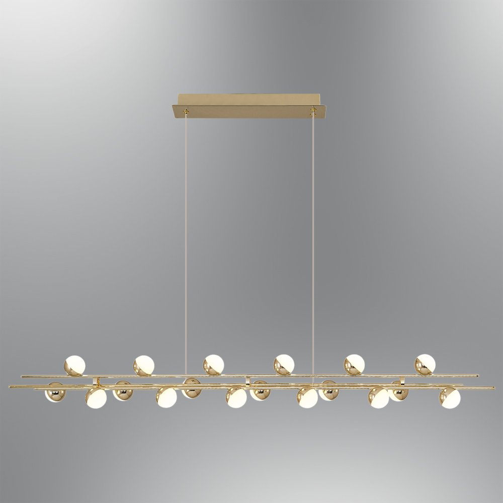 Золотистая-Платиновая Акриловая LED Люстра 115x120 cm Sarı-Platin Akrilik LED Avize 115x120 cm