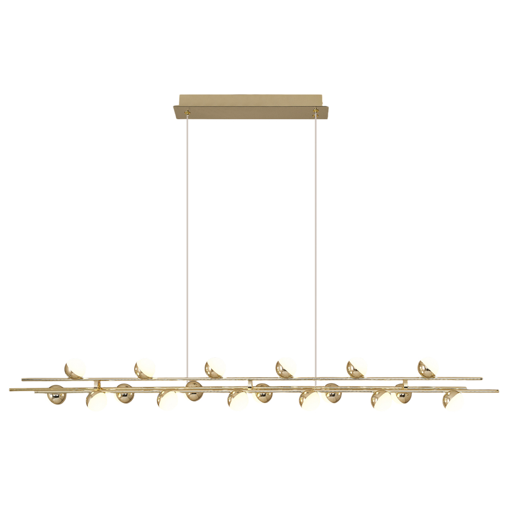 Sarı-Platin Akrilik LED Avize 115x120 cm — görsel 2