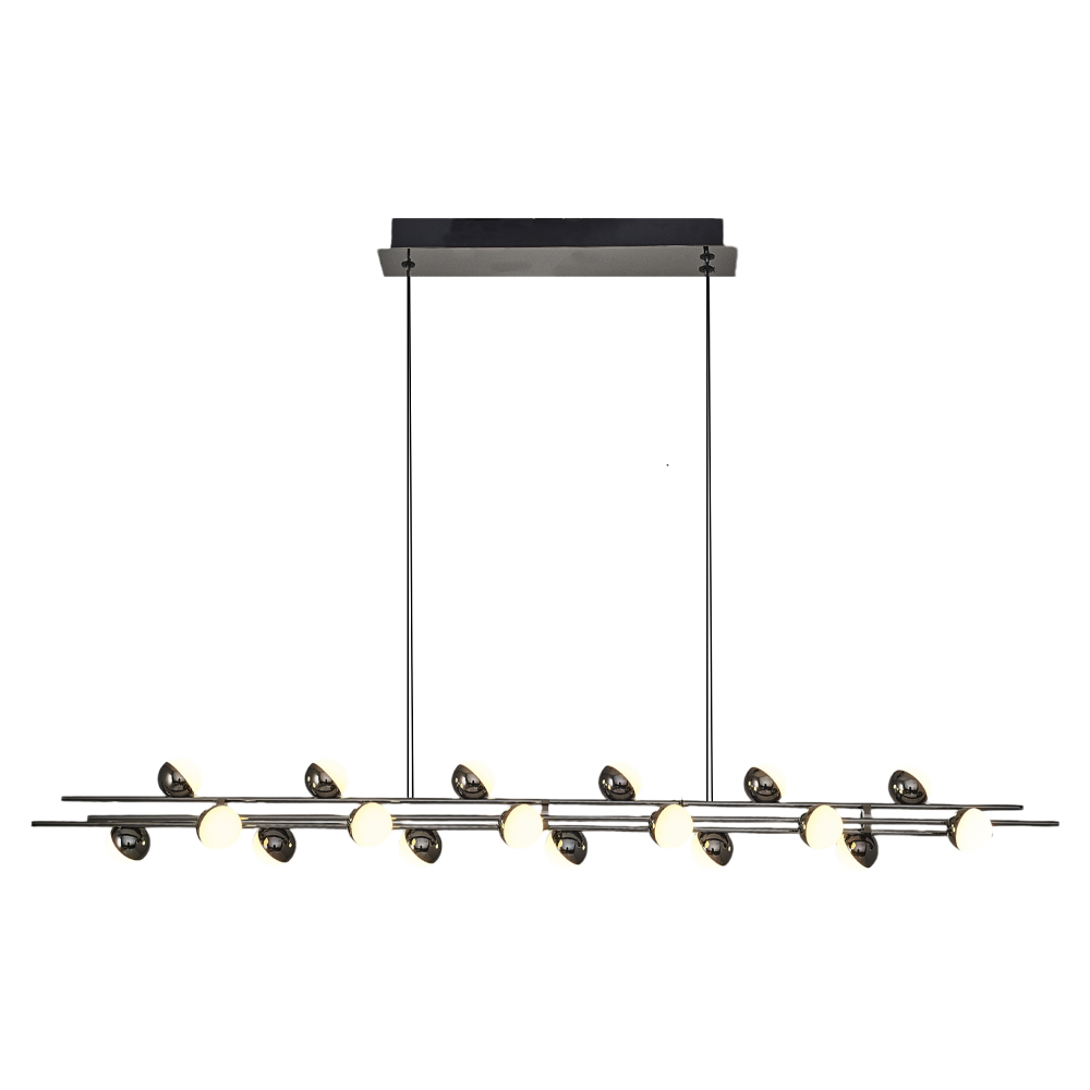 Sarı-Platin Akrilik LED Avize 115x120 cm — görsel 4