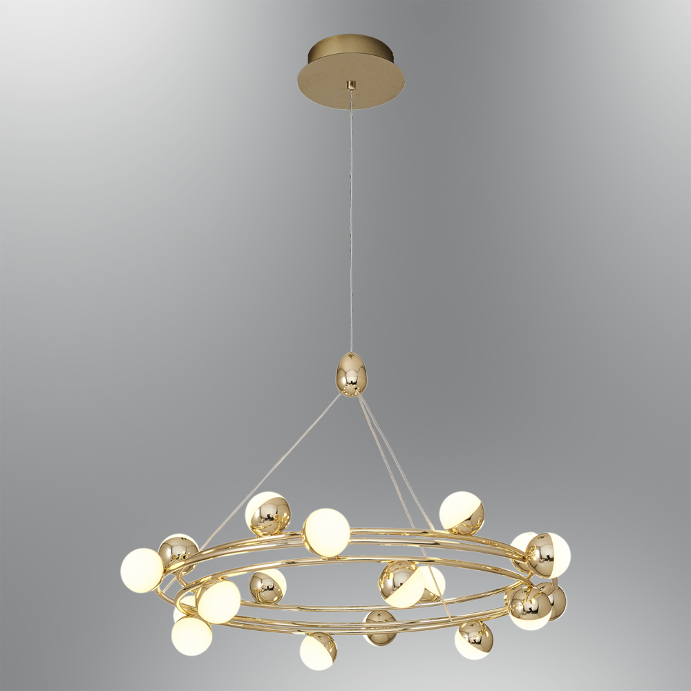 Sarı-Platin Akrilik LED Avize 58x120 cm Sarı-Platin Akrilik LED Avize 58x120 cm