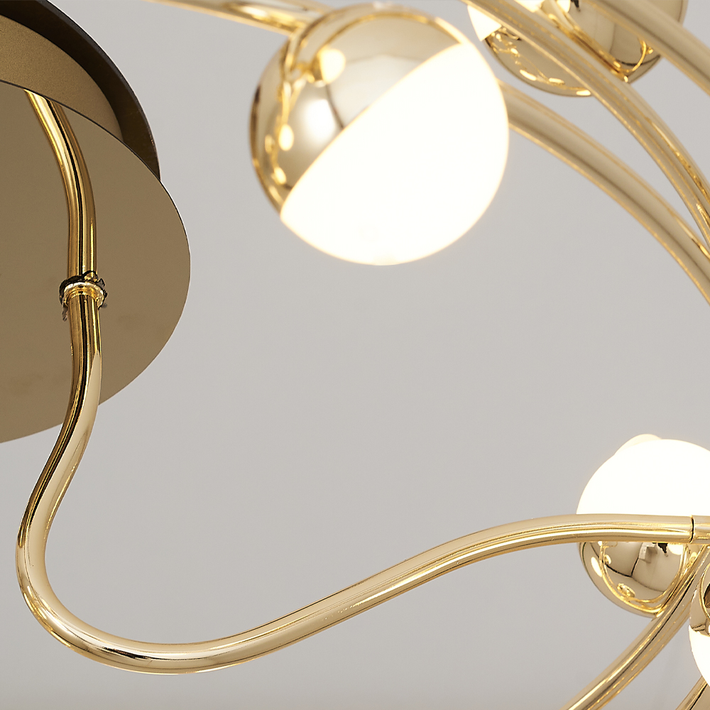 Sarı-Platin Akrilik LED Plafonyer 58x20 cm — görsel 3