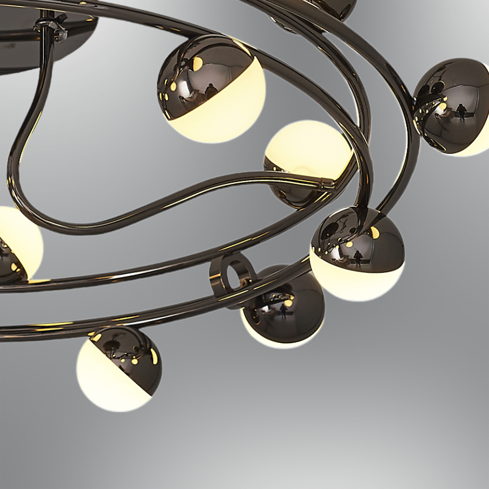 Sarı-Platin Akrilik LED Plafonyer 58x20 cm — görsel 5