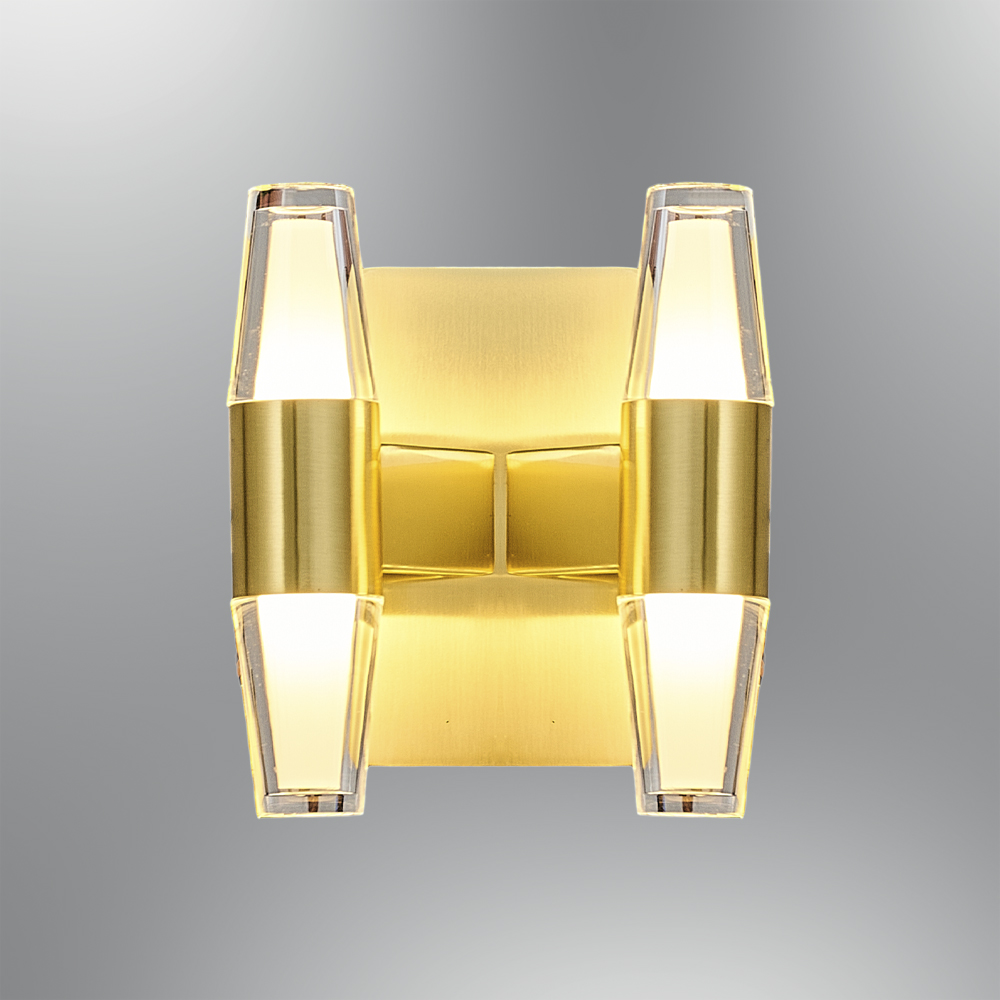 Sarı-Siyah Akrilik LED Aplik 12x15 cm