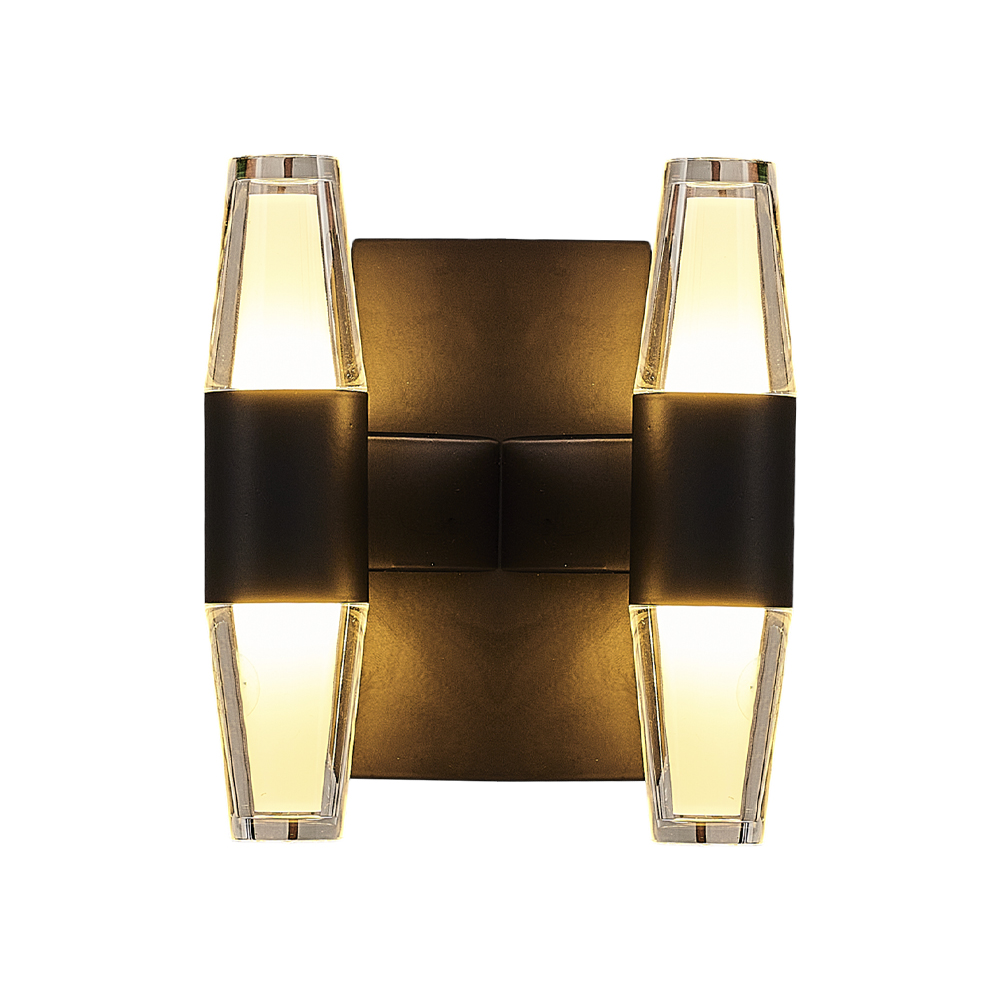 Sarı-Siyah Akrilik LED Aplik 12x15 cm
