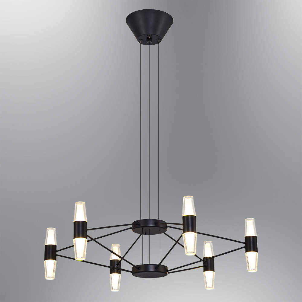 Sarı-Siyah Akrilik LED Avize 60x120 cm Sarı-Siyah Akrilik LED Avize 60x120 cm