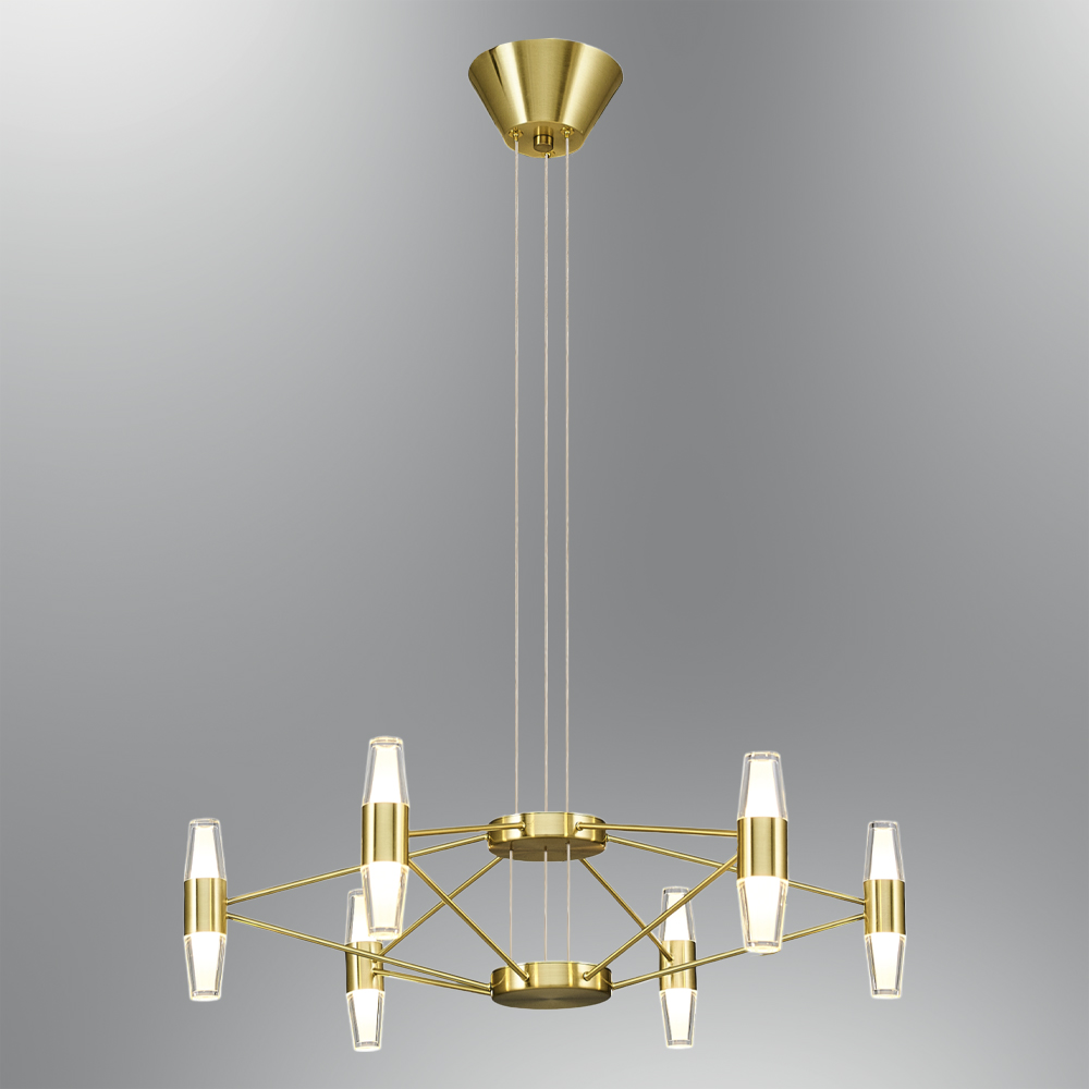 Sarı-Siyah Akrilik LED Avize 60x120 cm — görsel 7