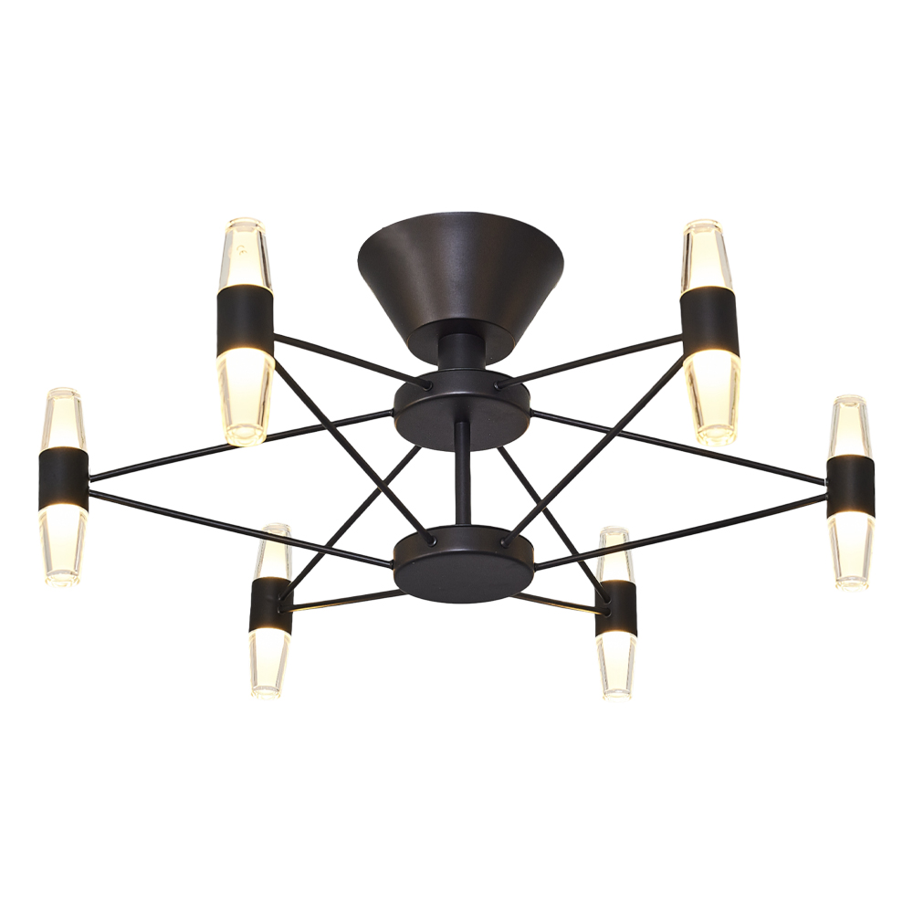 Sarı-Siyah Akrilik LED Plafonyer 60x26 cm Sarı-Siyah Akrilik LED Plafonyer 60x26 cm