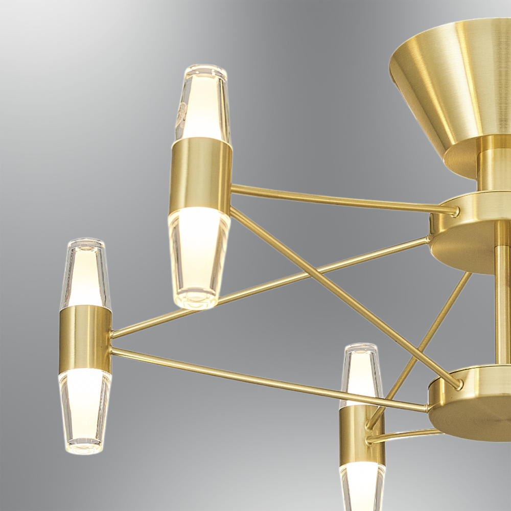 Sarı-Siyah Akrilik LED Plafonyer 60x26 cm — görsel 5
