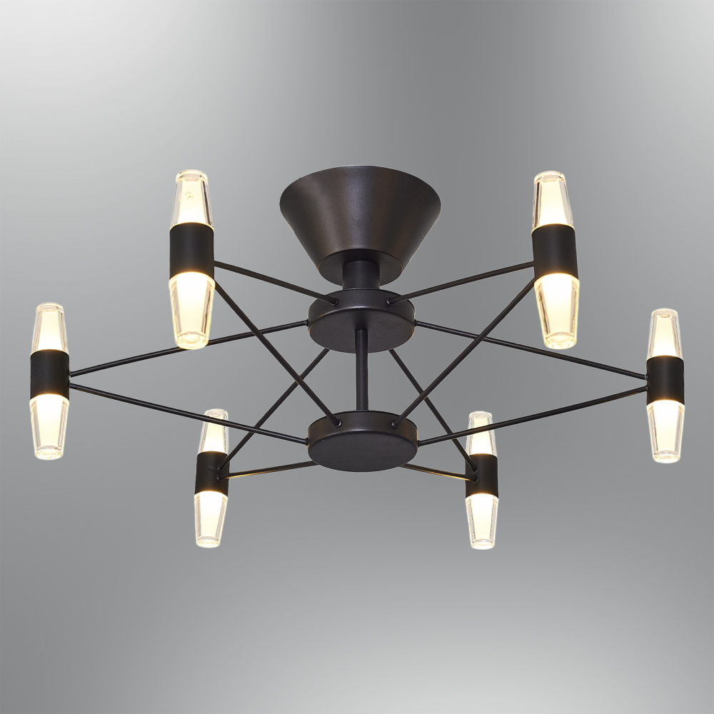 Sarı-Siyah Akrilik LED Plafonyer 60x26 cm — görsel 6